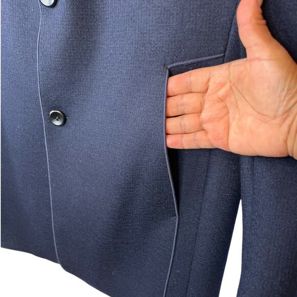 BARABAS Wool Blend Sport Coat Modern Fit in Navy Blue Men's Size Medium - Picture 6 of 10
